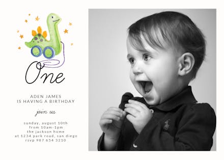 Dinosaur - Birthday Invitation