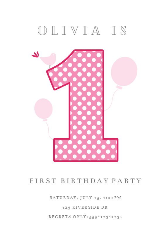 Dotted 1 - Birthday Invitation Template (Free) | Greetings Island