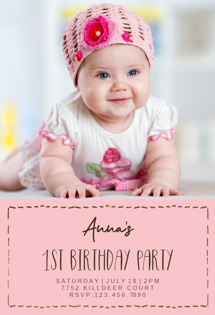 1st Birthday Invitation Templates Free Greetings Island 1st Birthday Invitation Templates Free Greetings Island