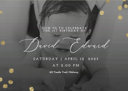 Dotted photo - Birthday Invitation