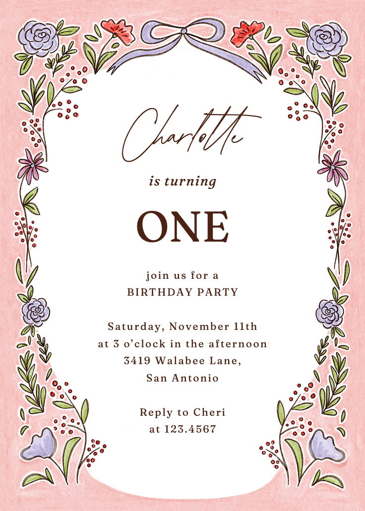 Fairytale moment - invitación de cumpleaños