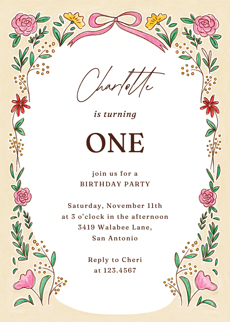 Fairytale moment - invitación de cumpleaños