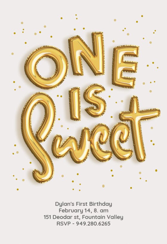 First balloons - birthday invitation