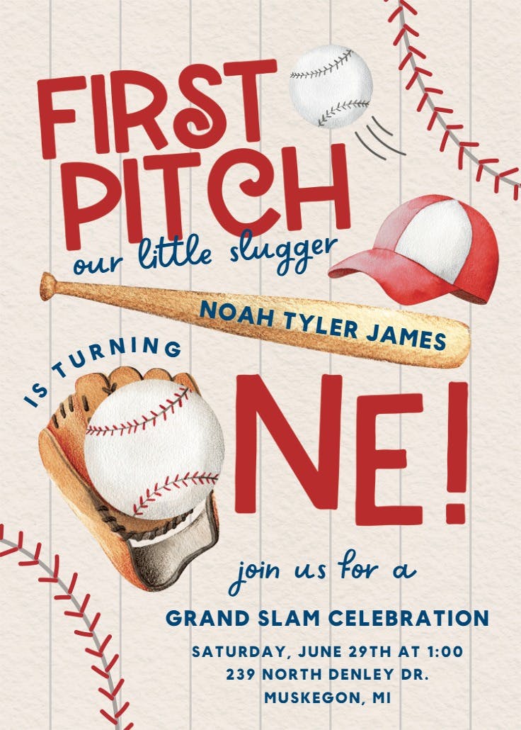 First pitch - birthday invitation