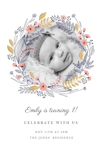 First Wreath - Birthday Invitation