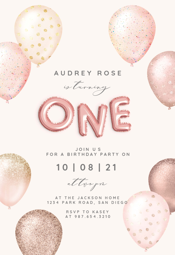 1st Birthday Invitation Templates (Free) | Greetings Island