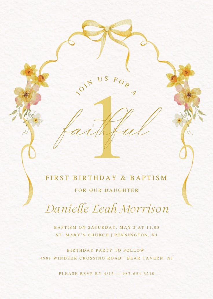 Frame of faith - invitación de cumpleaños