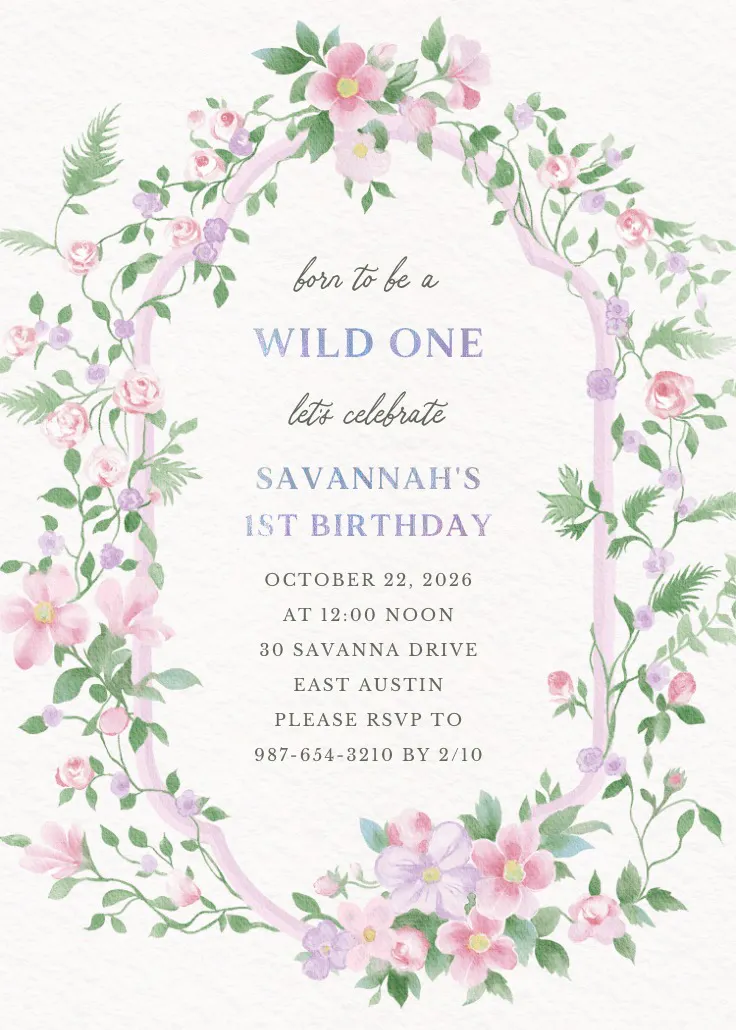Framed in love - birthday invitation