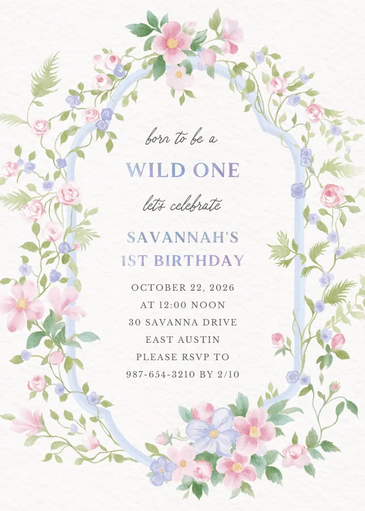 Framed in love - birthday invitation