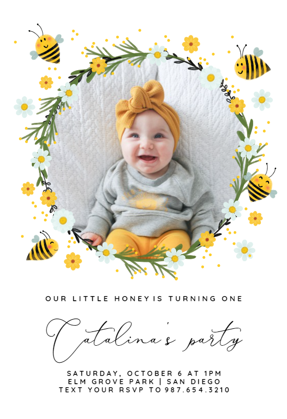 Honey Bee - Birthday Invitation Template (Free) | Greetings Island