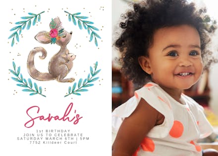 Kangaroo - Birthday Invitation