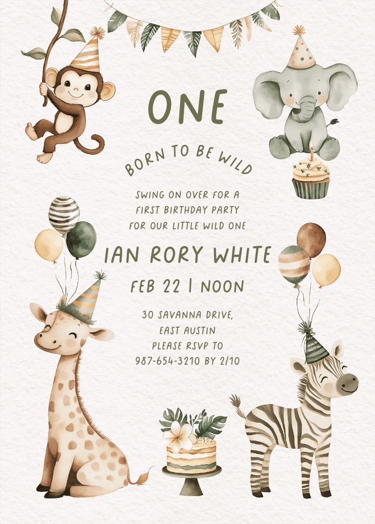 Little & wild - invitation