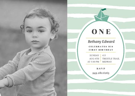 Little Sailor - Birthday Invitation