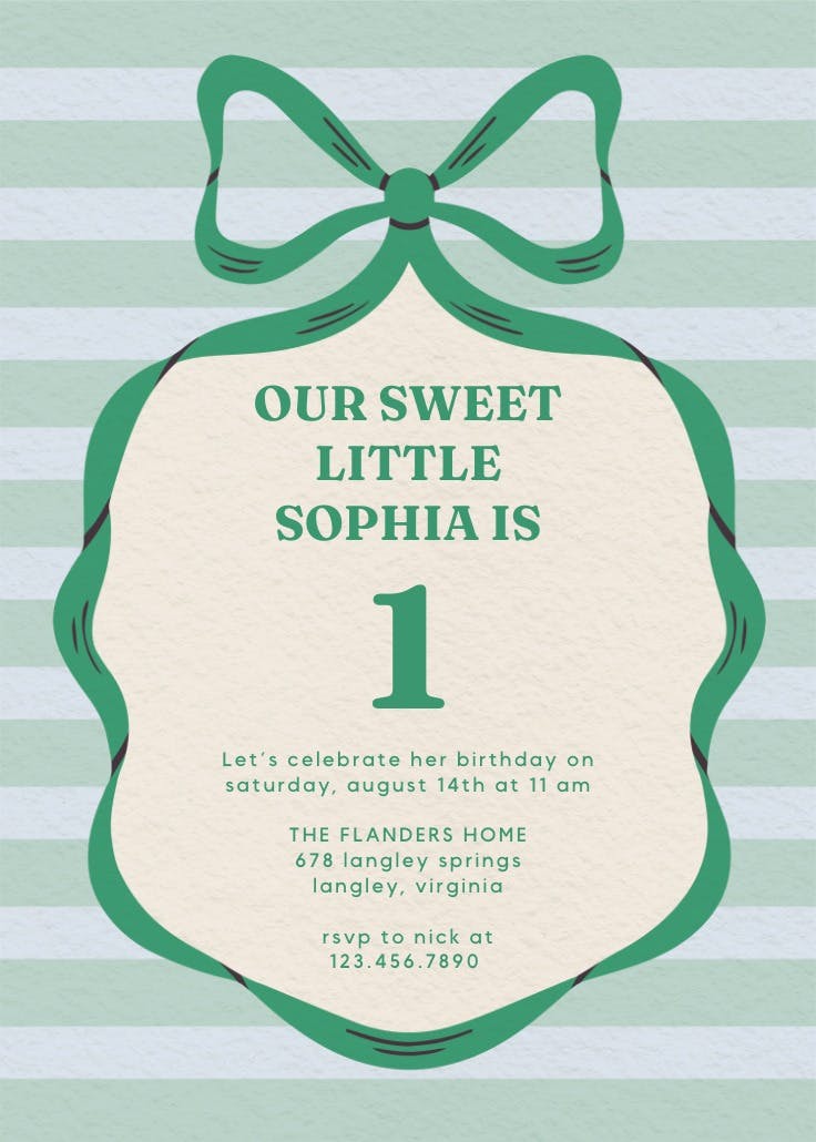 Merry mid-century - birthday invitation