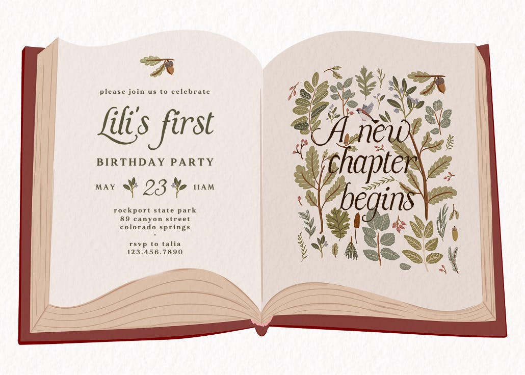 Once upon a year - birthday invitation