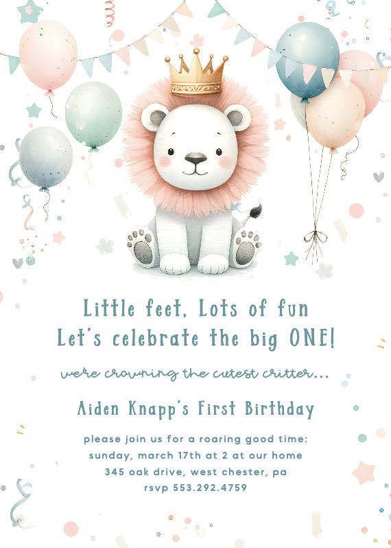 One cute critter - birthday invitation