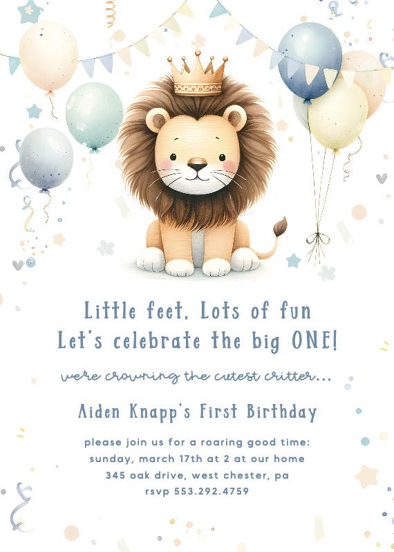 One cute critter -  invitación de cumpleaños