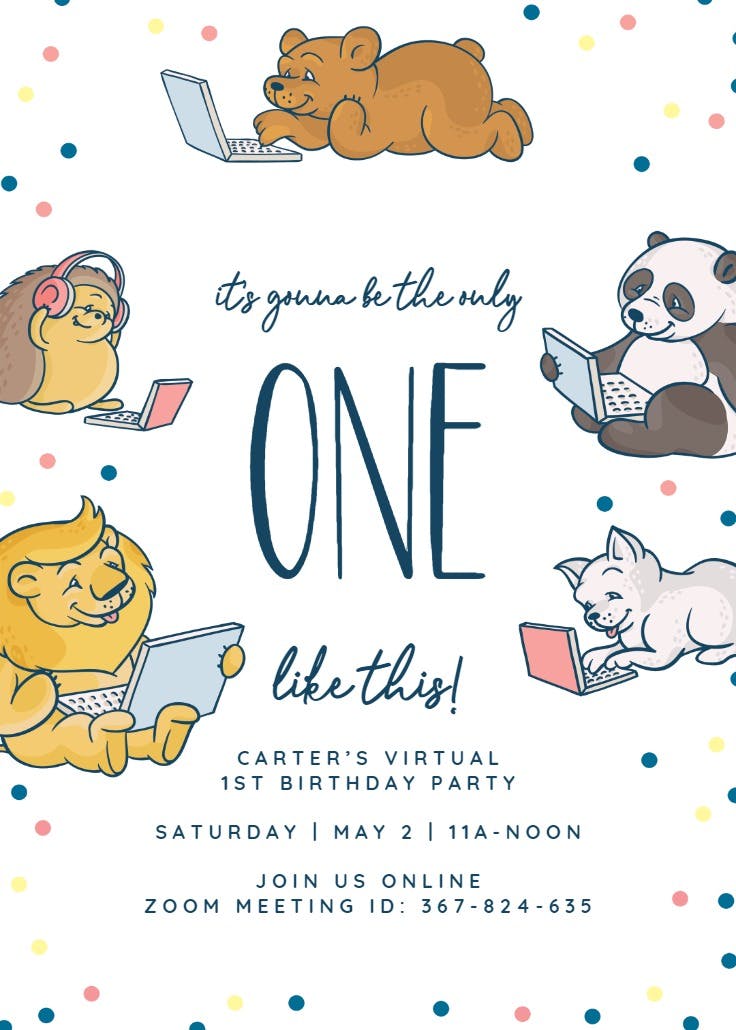 Only one - printable party invitation