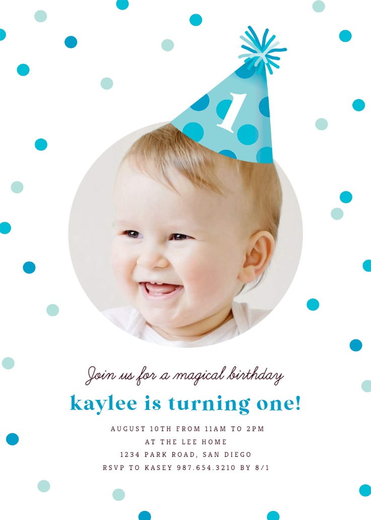 Party Hat - Birthday Invitation Template (Free) | Greetings Island