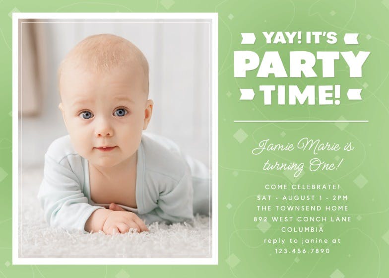Party snapshot - birthday invitation