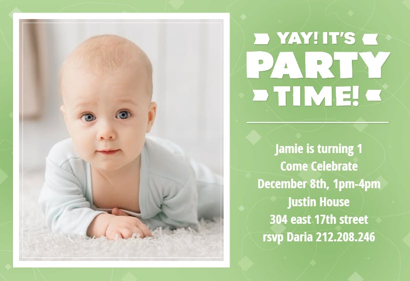 Party Snapshot - Birthday Invitation Template (Free) | Greetings Island