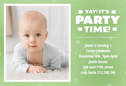 Party Snapshot - Birthday Invitation