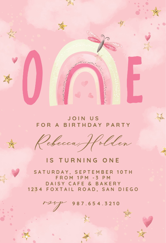 Dotted 1 - 1st Birthday Invitation Template (Free) | Greetings Island