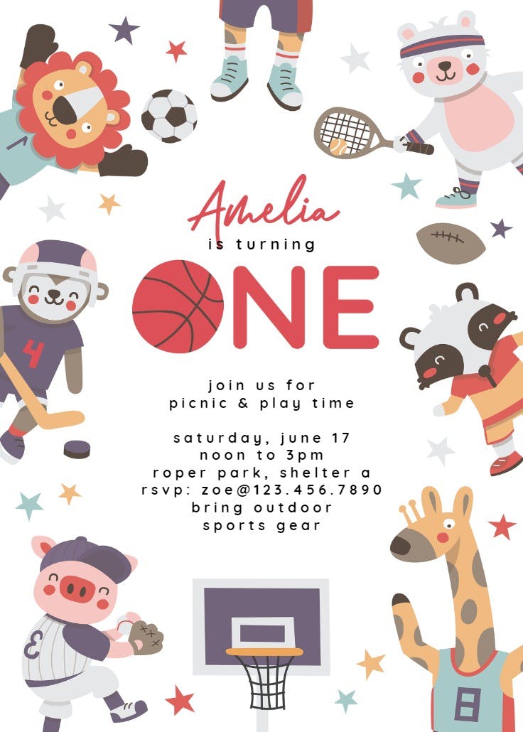 Play ball - birthday invitation