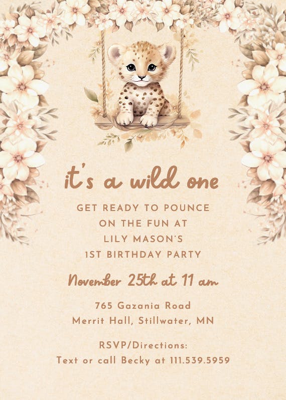 Ready to pounce -  invitation template