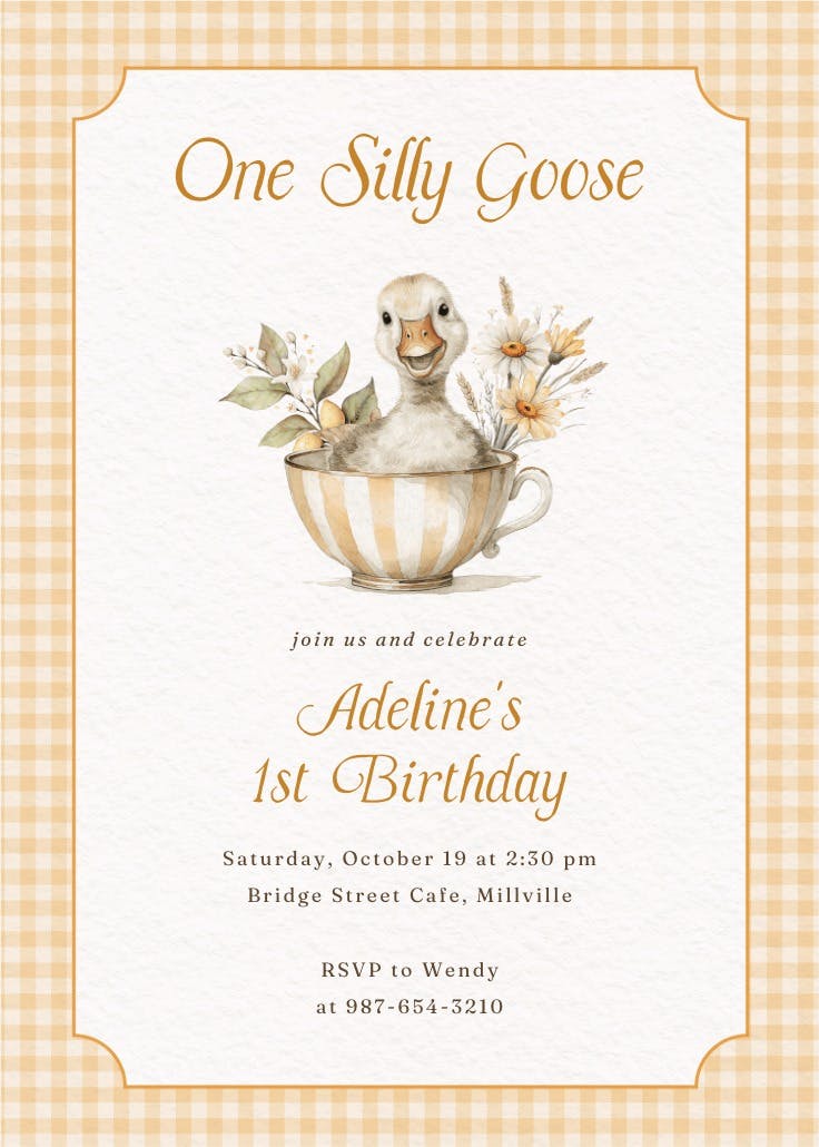 Silly goose - invitation