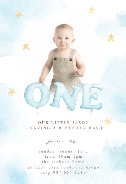1st Birthday Poster Template Free