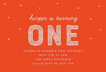 Stripes - Birthday Invitation Template (Free) | Greetings Island