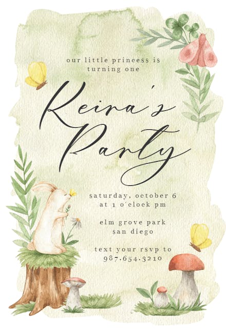 Summer Forest - Birthday Invitation
