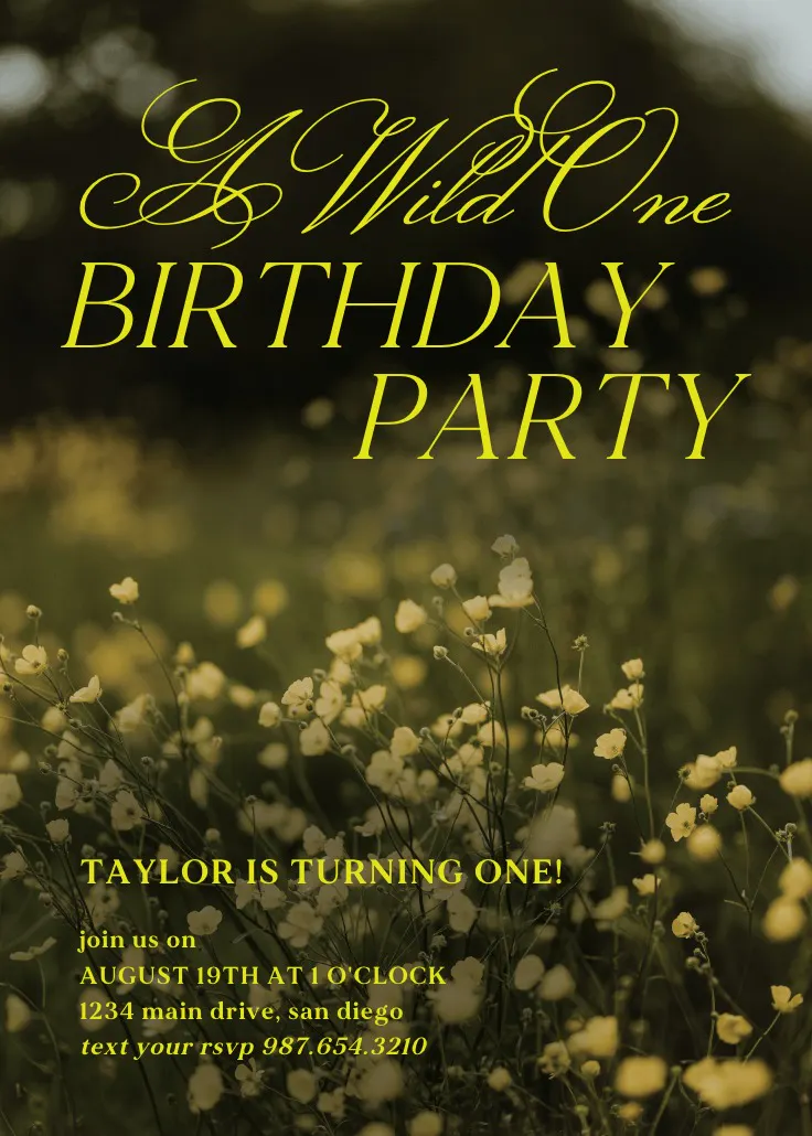 Summer picnic - invitación de cumpleaños