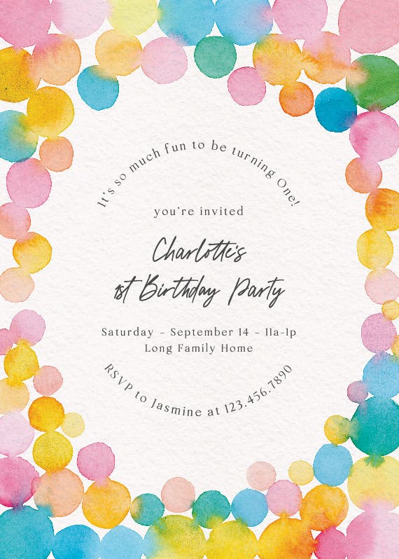 Sweet one -  invitación de cumpleaños
