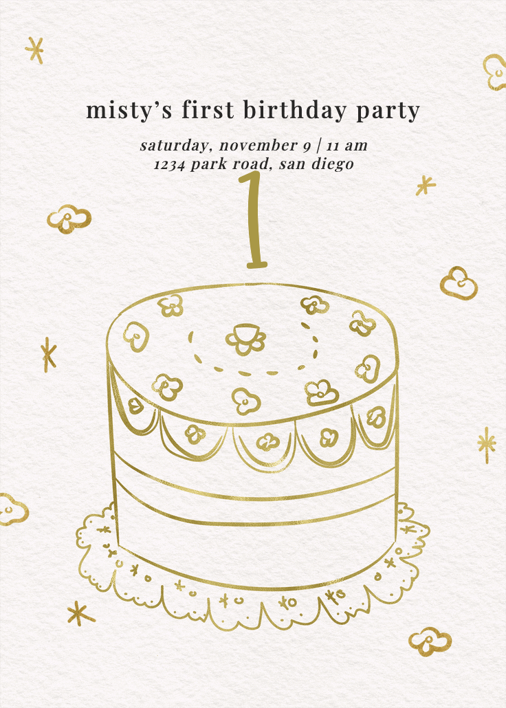 Sweet sketch 1 - birthday invitation