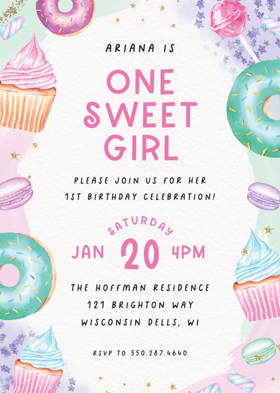 Sweet treats - printable party invitation