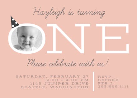 Text one bday - Birthday Invitation