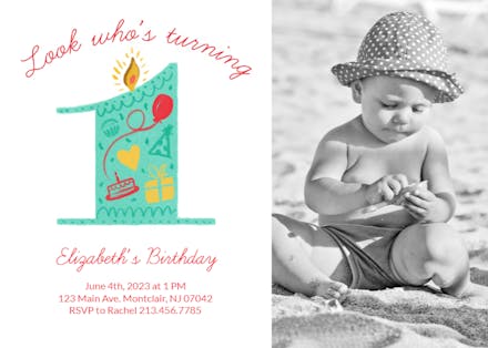 Turning 1 - Birthday Invitation