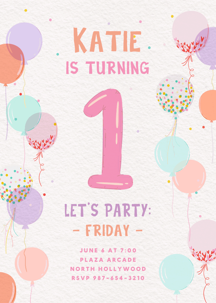 Up and away - invitación de cumpleaños