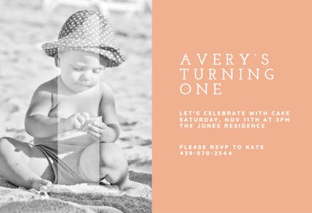 You are One - Birthday Invitation