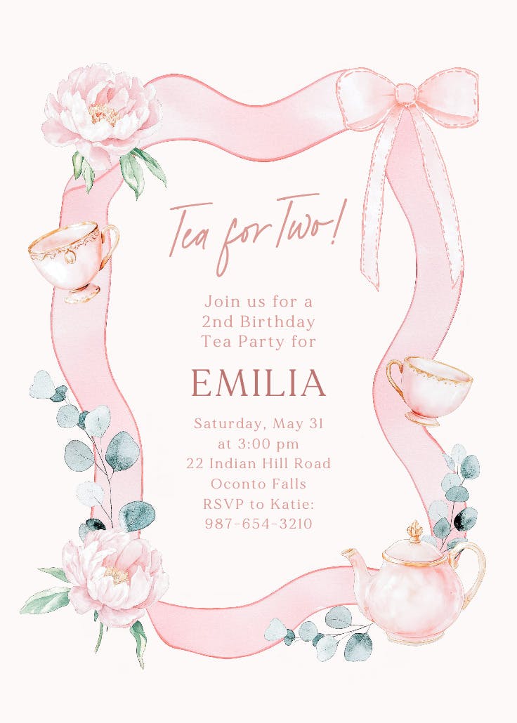 Pinkies up - invitation