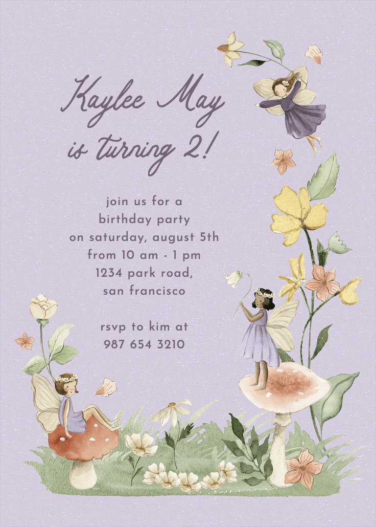 Pixie dust - birthday invitation