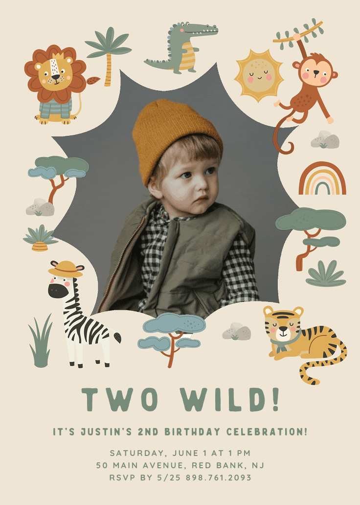 Roar & explore - birthday invitation
