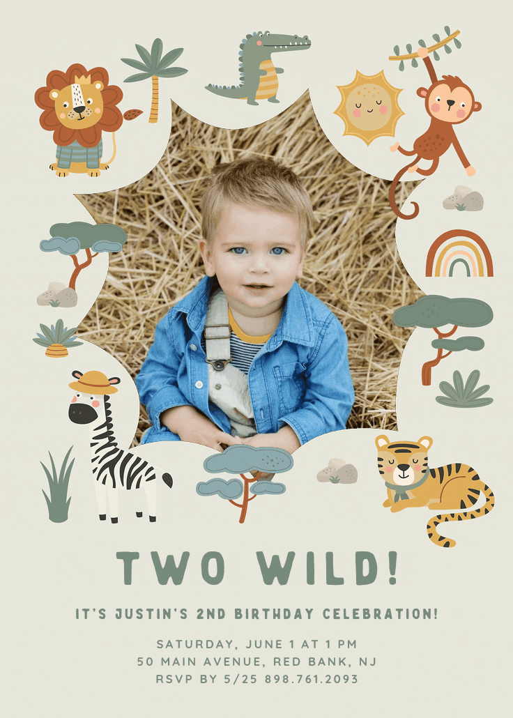 Roar & explore - birthday invitation