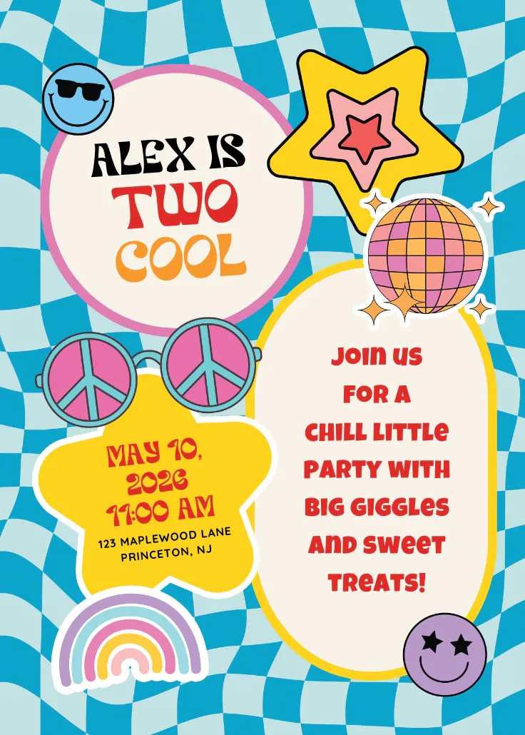 Two cool! - birthday invitation