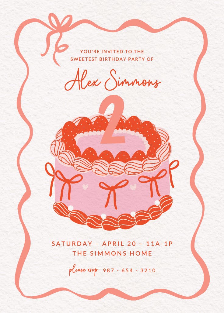 Chic lines - birthday invitation