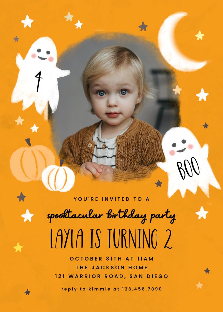 Pinky boo photo - invitación de cumpleaños
