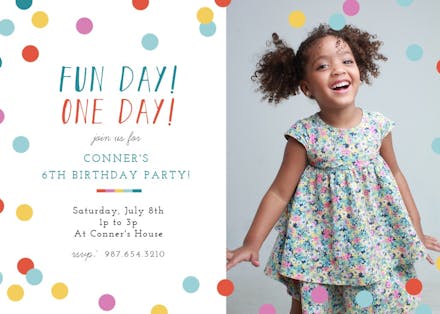 A fun day - birthday invitation
