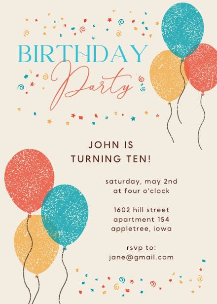 Celebrate with us - birthday invitation